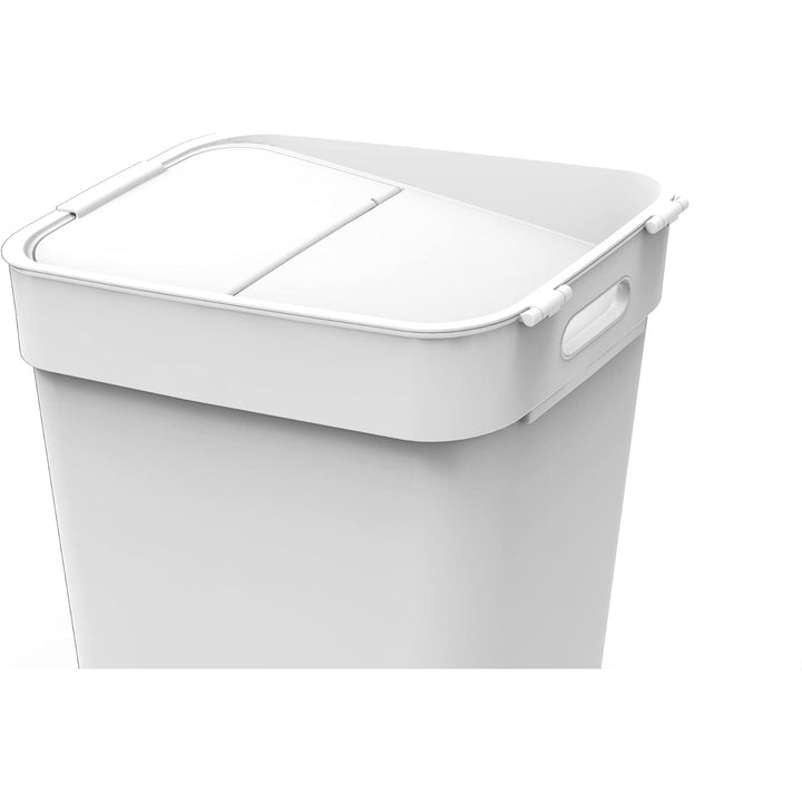 Curver Ready To Collect Line Rubbish Bin Trash Garbage Can, for Segregation, 30 liters, White