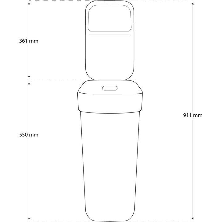 Curver Ready-to-Collect Abfallbehälter, für Recycling, 30 Liter, weiß