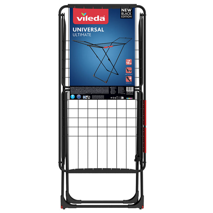 Vileda laundry dryer, drying area 18m, black, Universal Ultimate