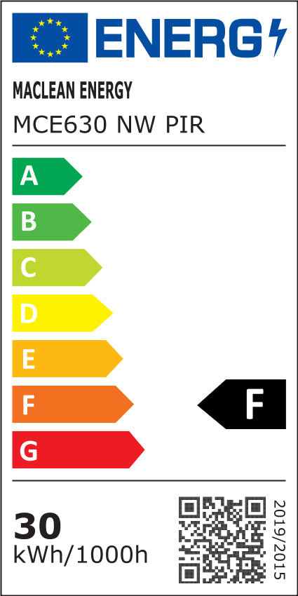 2x LED-Fluter mit Maclean Bewegungsmelder, schlanke 30W, 2400lm, neutralweiß (4000K), IP44, MCE630 NW PIR