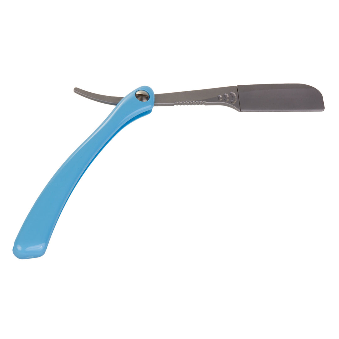 Feather Professional Artist Club razor, razor blade, blue handle