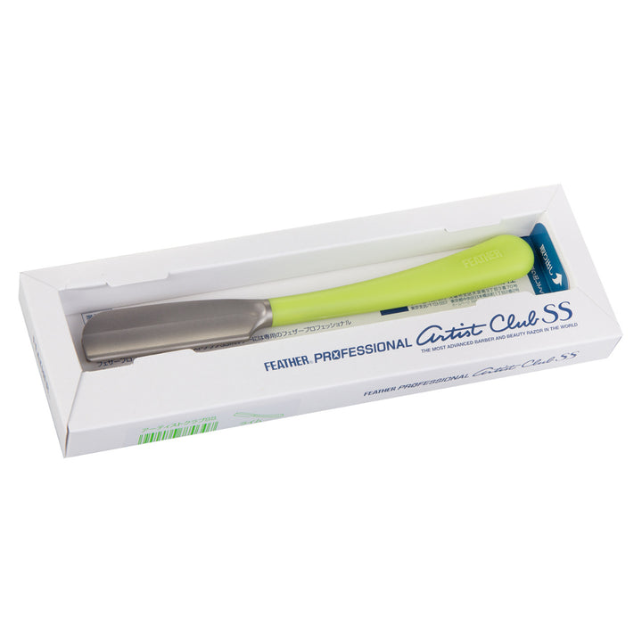 Feather Professional Artist Club Lime razor, razor blade, Japanese style