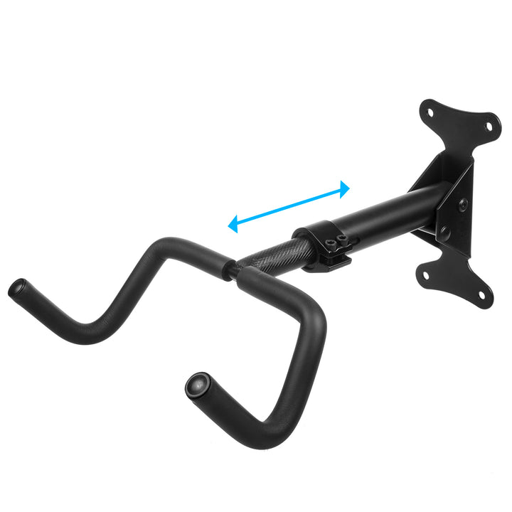 Maclean Fahrrad-Wandhalterung, horizontal, Stahl, max. Belastung 30kg, + Fahrradcomputer + Handyhalterung