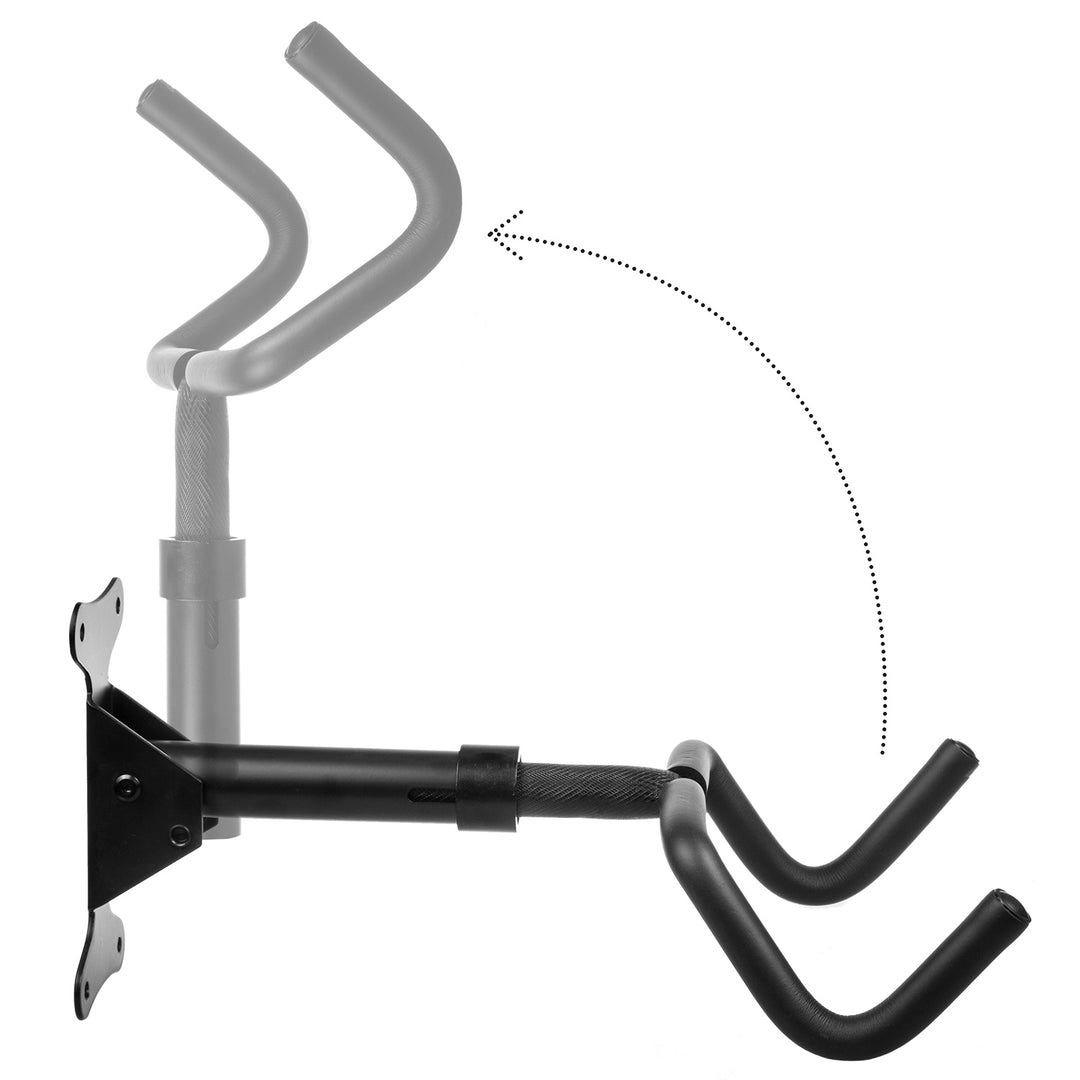 Maclean Fahrrad-Wandhalterung, horizontal, Stahl, max. Belastung 30kg, + Fahrradcomputer + Handyhalterung