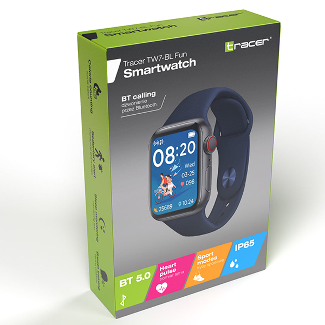 Tracer TW7-BL FUN  Smartwatch Bluetooth 5.0 Sportief IP65