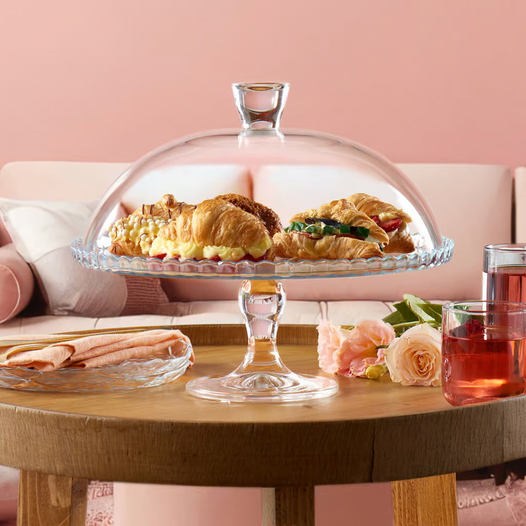 Pasabahce Plat à Gâteau et Présentoir avec couvercle en verre à prix pas cher | Maroc Pasabahce Plat à Gâteau et Présentoir avec couvercle en verre à prix pas cher | Maroc