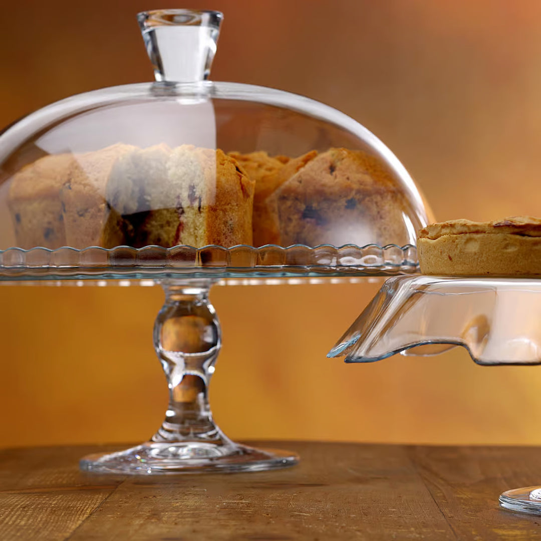 Pasabahce Patisserie Schotel Glas Op poot Met lampenkap 32 cm