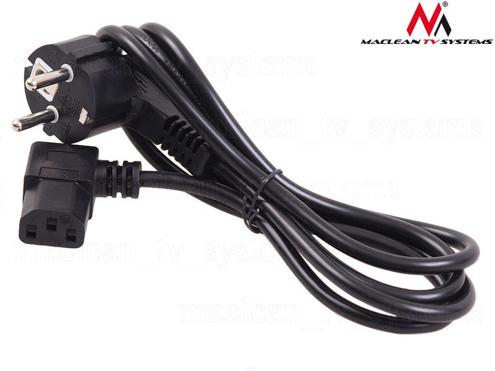 Maclean MCTV-802 Power Cable Power cord for printer, computer, monitor with the EU plug 1.5m