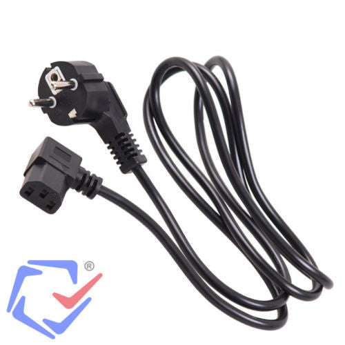 Cable de alimentación acodado para CPU Conectores Schuko/C13 Longitud 1,5