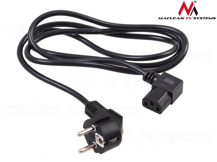 Maclean MCTV-802 Power Cable Power cord for printer, computer, monitor with the EU plug 1.5m