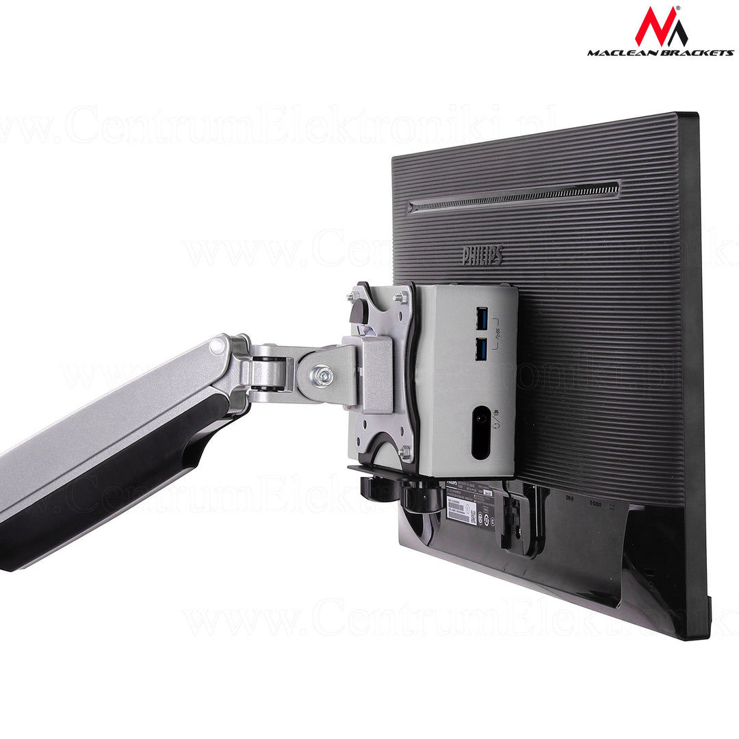 Maclean Brackets MC-720 Universalhalter für Minicomputer NUC MAC Mini CPU max. 5kg schwarz