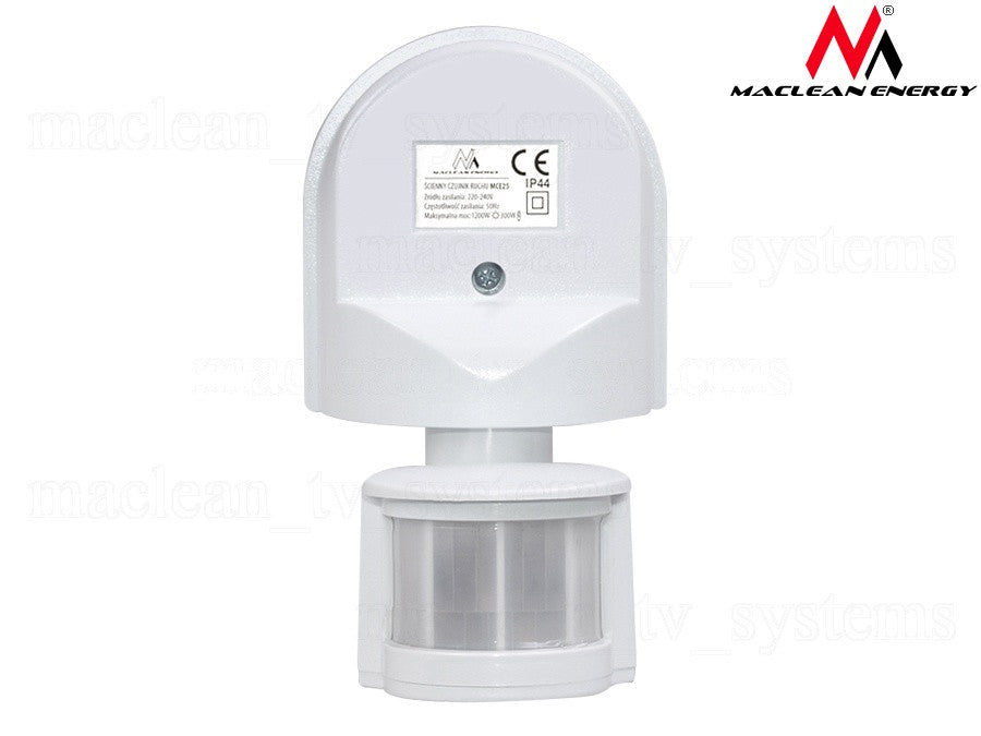 MACLEAN MCE25 B PIR Detector de movimiento Sensor de seguridad Sensor de seguridad Montaje de pared ajustable