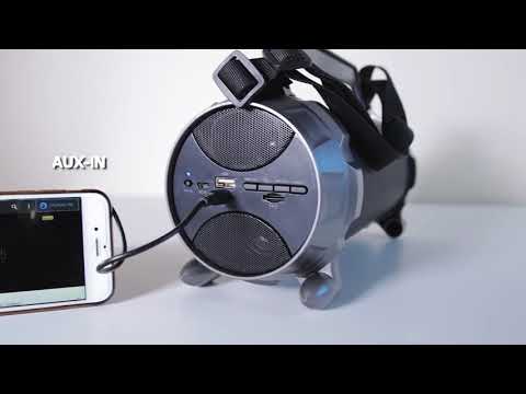 Audiocore AC890 Altavoz portátil  Bluetooth Bazuca, compatible con smartphones y tabletas, 5 horas de música continua