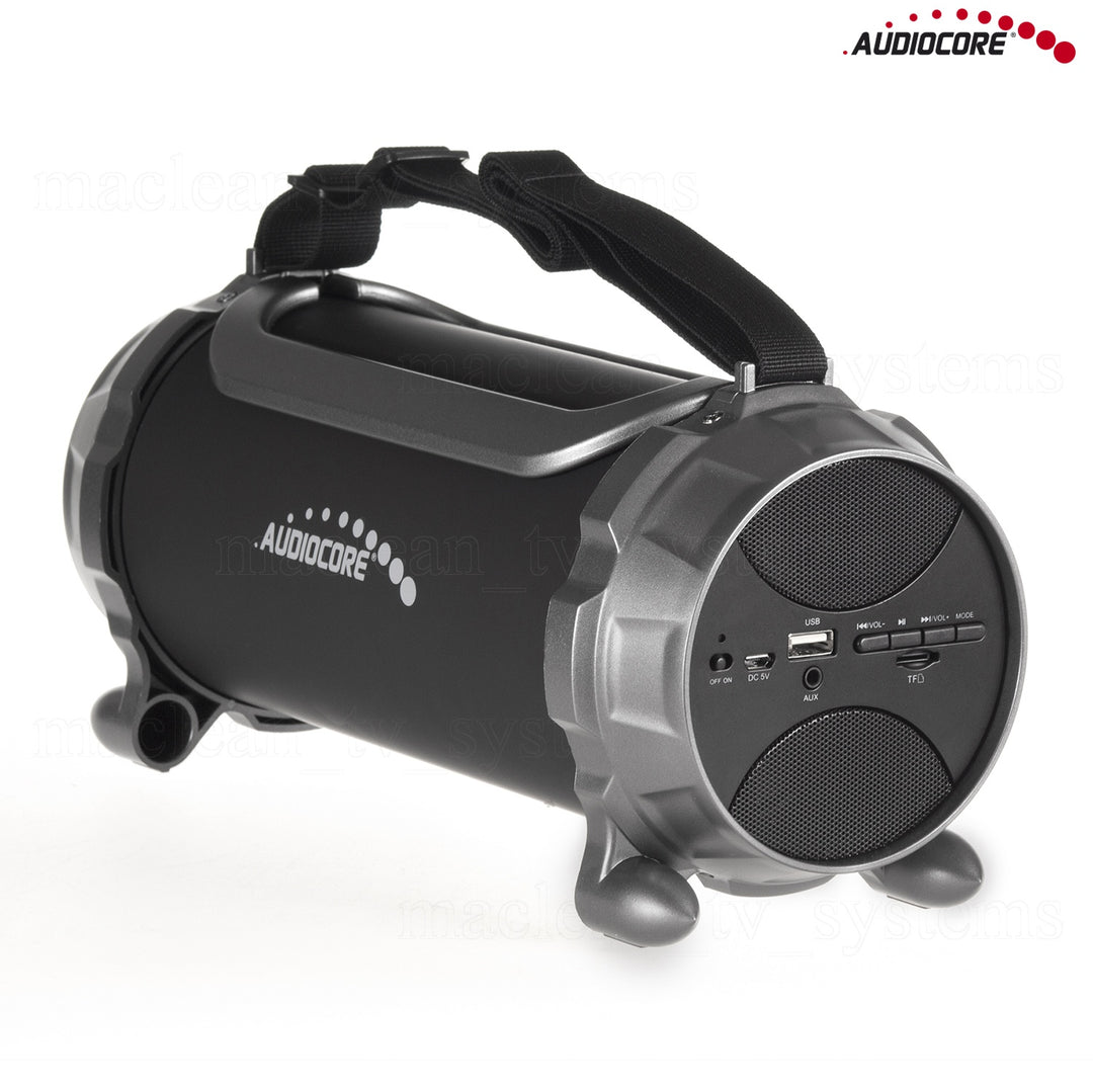 Audiocore AC890 Bluetooth Bazooka -Lautsprecher, Wireless 2000MAH FM Radio MP3 Player MicroSD