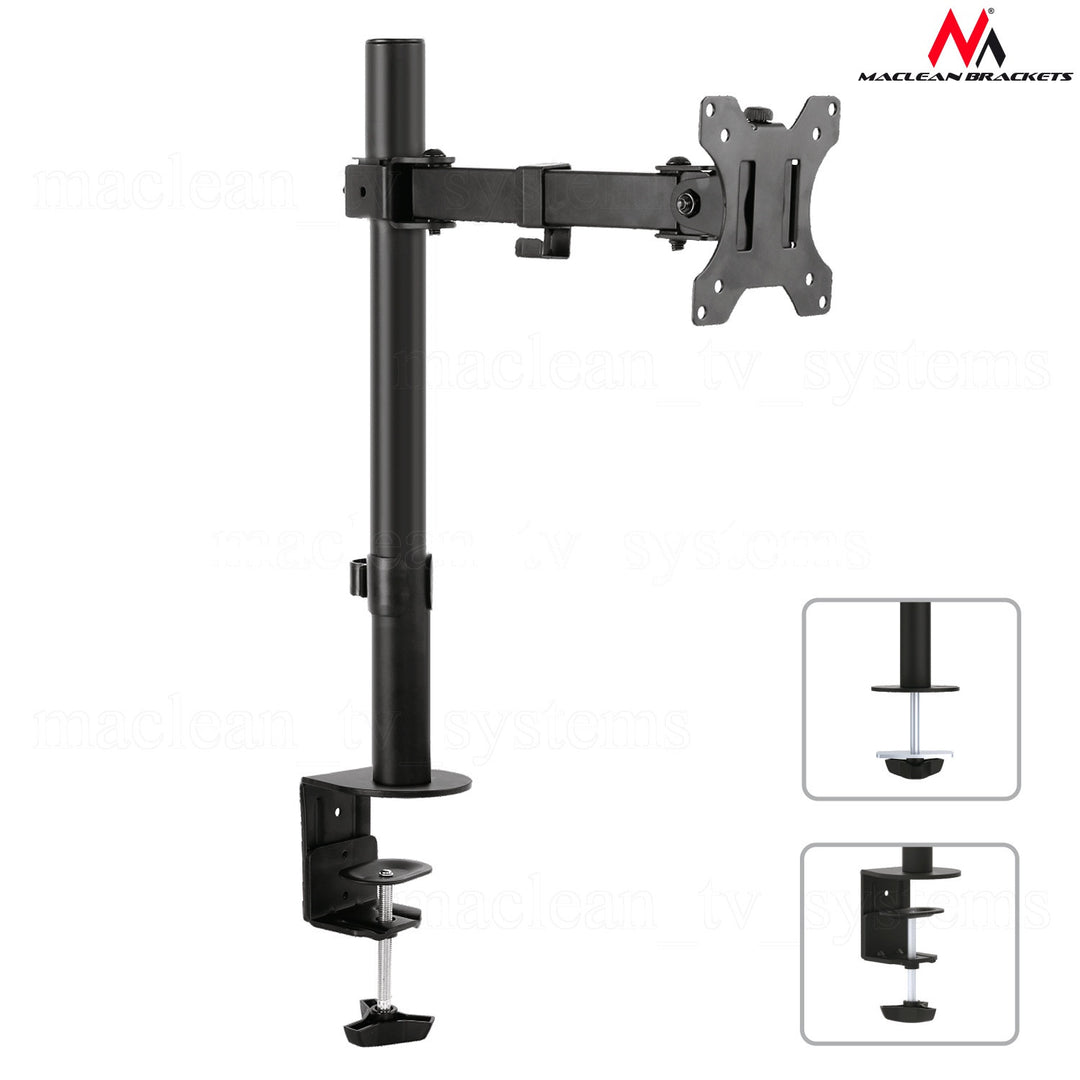 Maclean MC 752 Soporte de monitor Monitor Montaje Montaje de montaje Arm Vesa 13 '' - 32 "8 kg