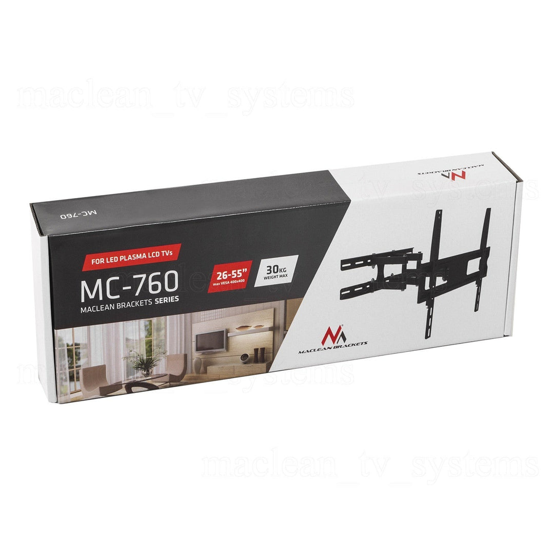 MacLean MC-760 Beugels MC-760 TV Bracket Wall Mount Monitor 26 ''-55 '' Vesa Universal LED LCD 30kg