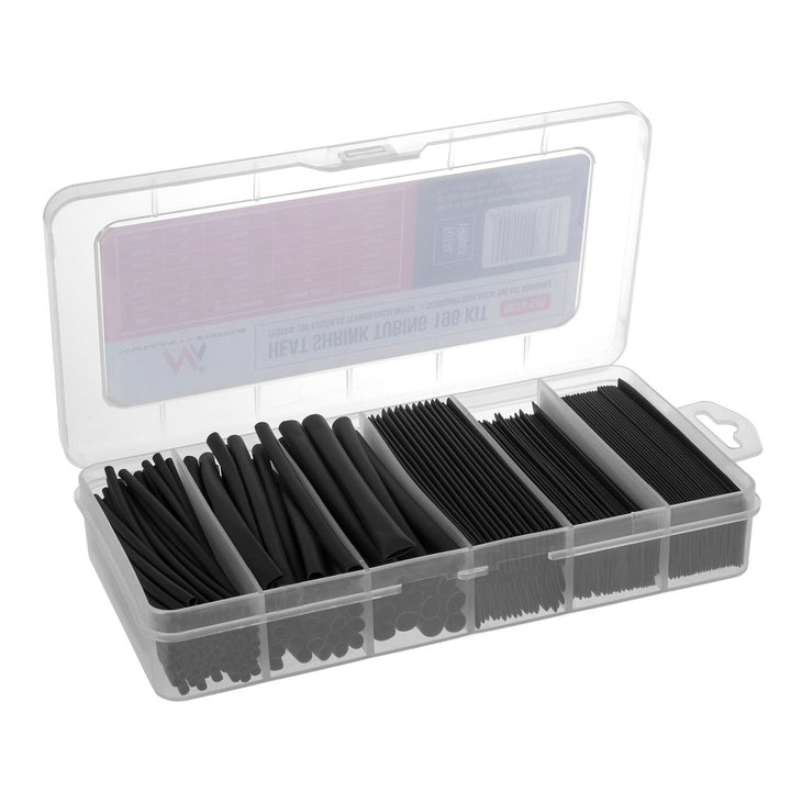 Maclean MCTV-545 Heat Shrink Tubing Set In Sturdy Storage Box