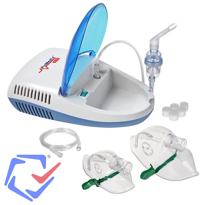 Promedix PR-820 Family Nebuliser Inhaler met accessoires Set van maskers Kinderen volwassenen Zuigercompressor