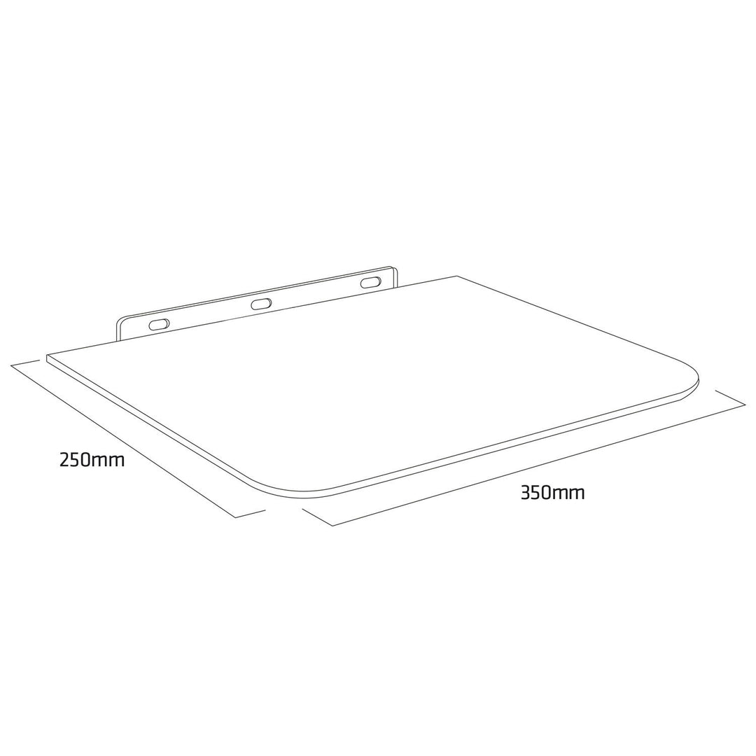 Maclean - MC-738 - Eén plank voor DVD tot 10 kg 350 x 250 mm Zwart