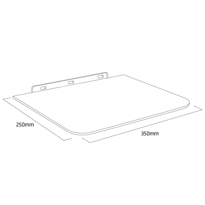 Maclean - MC-738 - Eén plank voor DVD tot 10 kg 350 x 250 mm Zwart