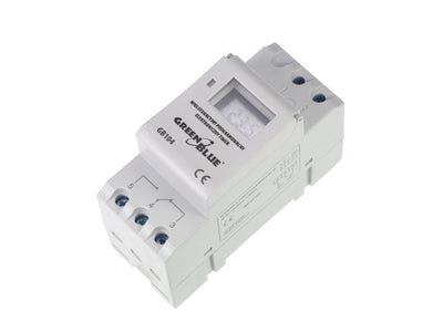 Elektronische programmeerbare DIN Timer Switch LCD SPDT 16A 3600W Oplaadbare batterij